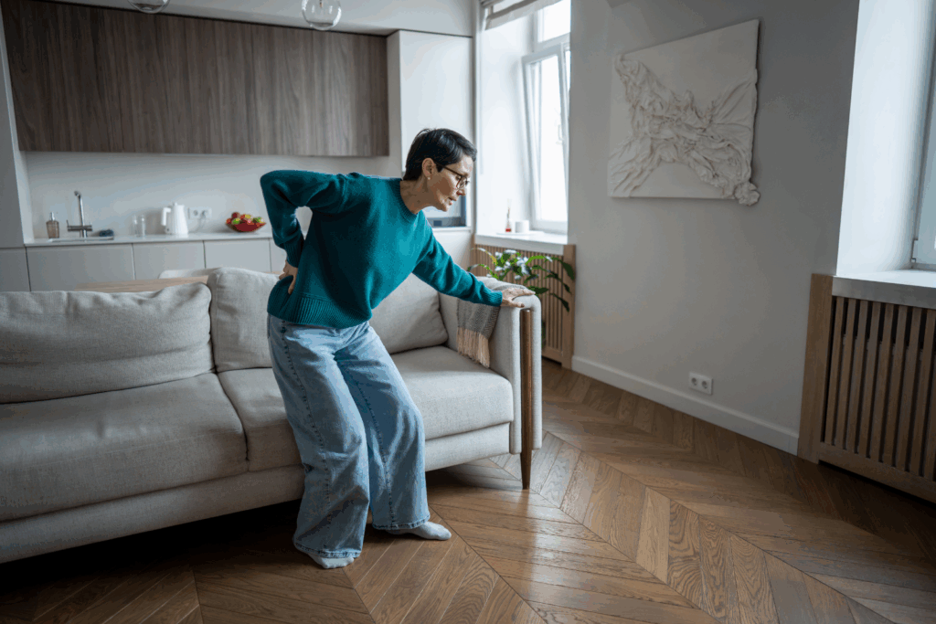 Frau mit Bandscheibenvorfall sucht Hilfe bei Chiropraktiker in Hamburg